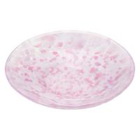 アデリア 津軽びいどろ 小皿 豆皿 さくらさくら ピンク 径10×高1.8cm 日本製 化粧箱入り 1個 石塚硝子