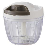 簡単みじん切りチョッパー みじん切り器 Lサイズ かき混ぜ回転ヘラ付き 直径12.5×高さ13cm 容量650ml 1個 竹原製缶