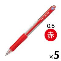 三菱鉛筆（uni）VERY 楽ノック 0.5mm 赤 5本 SN-100