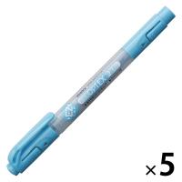 ゼブラ 蛍光オプテックス2EZ 青 WKT11-BL 5本