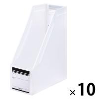 ボックスファイル組み立て式 A4タテ PP製 クリア 10冊 セリオ