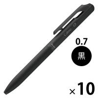ぺんてる Calme（カルム） 油性ボールペン 0.7mm ブラック軸 黒 10本 BXA107A-A