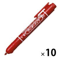 ゼブラ マッキーノック細字 赤 油性ペン P-YYSS6-R 10本