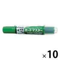 パイロット ホワイトボードマーカー ボードマスター 中字丸芯 緑 10本 WMBM-12L-G