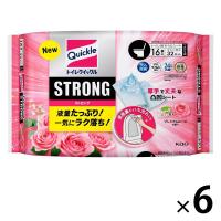 トイレクイックル ストロング トイレ用そうじシート プレミアムローズの香り 詰め替え 1セット（16枚入×6個） 花王