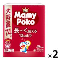 マミーポコ おむつ パンツ M（6〜13kg）1セット（74枚入×2パック）ドラえもん 男女共用 大容量タイプ ユニ・チャーム
