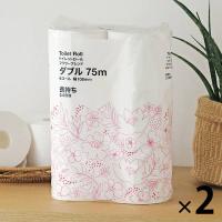 トイレットペーパー ダブル 2.5倍巻き 6ロール 75m フラワーブレンド 1セット（6ロール×2パック）ロハコ限定（イチオシ） オリジナル