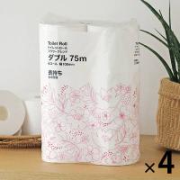トイレットペーパー ダブル 2.5倍巻き 6ロール 75m フラワーブレンド 1セット（4パック）ロハコ限定 日本製紙クレシア（イチオシ） オリジナル