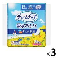 吸水ナプキン チャームナップ 吸水さらフィ 少量用スリム 15cc 羽なし 19cm 1セット（54枚：18枚入×3パック）ユニ・チャーム