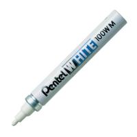 ぺんてる 油性ペン ホワイト 中字 白 X100W-MD 1箱（10本入）