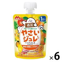 【1歳頃から】森永 フルーツでおいしいやさいジュレ 黄色の野菜とくだもの 70g　6個　ベビーフード　離乳食　ゼリー飲料