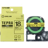テプラ TEPRA PRO【純正】テープ スタンダード 幅18mm 蛍光 黄ラベル(黒文字) SK18Y 1個 キングジム