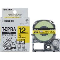 テプラ TEPRA PRO【純正】テープ 強粘着 幅12mm 黄ラベル(黒文字) SC12YW 1個 キングジム