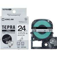 テプラ TEPRA PRO【純正】テープ インデックスラベル 幅24mm 白ラベル(黒文字) SSY24K 1個 キングジム