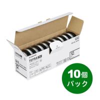 テプラ TEPRA PRO【純正】テープ スタンダード 幅12mm 白ラベル(黒文字) SS12K-10PN 1セット（30個入）