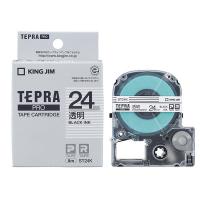 テプラ TEPRA PROテープ スタンダード 幅24mm 透明ラベル(黒文字） ST24K 1個 キングジム