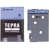 テプラ TEPRA TR 【純正】 テープ　カートリッジ 幅12mm 青ラベル(黒文字) TC12B 1個 キングジム