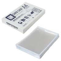 プラス　カードケース　ハードタイプ（再生PET仕様）　A4　215×305mm　薄型　スーパー業務用パック　1箱（200枚入）　34481