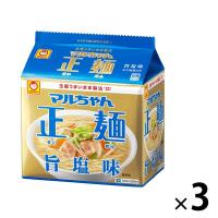 マルちゃん正麺　旨塩味　5食パック×3