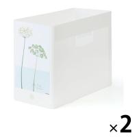 ロハコ限定 ボックスファイル Gボックス A4ヨコ 幅150mm 透明 レースフラワーA 2冊 TH-4635TL05 キングジム  限定