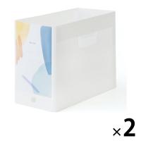 ロハコ限定 ボックスファイル Gボックス A4ヨコ 幅150mm 透明 ニュアンスA 2冊 TH-4635TL03 キングジム  限定