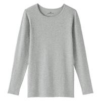 無印良品 婦人 フライス編みクルーネック長袖Ｔシャツ M グレー 良品計画