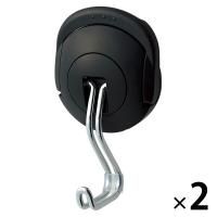 コクヨ 超強力マグネットフック タフピタ 最大保持荷重約10kg 黒 フク-227D 1セット（2個）