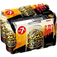【ワゴンセール】新ジャンル　第3のビール　のどごしSTRONG(ストロング)　350ml　1パック(6本)　缶（わけあり品）