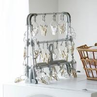 洗濯ハンガー 40ピンチ 引っ張るだけで洗濯物がまとめて取り込める 横もちアルミハンガー グレー LOHACO オリジナル