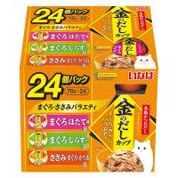 バラエティパック いなば 金のだし カップ まぐろ・ささみ（70g×24個）1箱 キャットフード ウェット