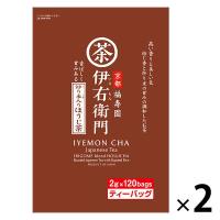 【水出し可】宇治の露製茶　伊右衛門 炒り米入りほうじ茶ティーバッグ 大容量　1セット（240バッグ：120バッグ入×2袋)