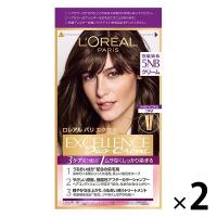 ロレアル パリ エクセランス R クリームタイプ 5NB 自然な栗色 ×2個