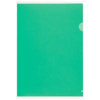 プラス 高透明カラークリアホルダー A4 グリーン 緑 1箱(600枚) ファイル 80162