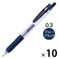 ゲルインクボールペン サラサクリップ 0.3mm ブルーブラック 紺 10本 JJH15-FB ゼブラ