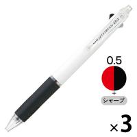 ジェットストリーム2＆1 多機能ペン 0.5mm 白軸 2色+シャープ 3本 MSXE350005.1 三菱鉛筆uni