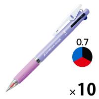 ジェットストリーム　インサイド　3色ボールペン　0.7mm　パープル軸　紫　アスクル限定　10本　三菱鉛筆uni  オリジナル