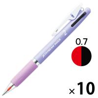 ジェットストリーム　2色ボールペン　0.7mm　パープル軸　紫　アスクル限定　10本　三菱鉛筆uni  オリジナル