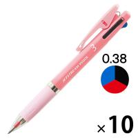 ジェットストリーム　インサイド　3色ボールペン　0.38mm　ピンク軸　アスクル限定　10本　H.SXE34053813　三菱鉛筆uni  オリジナル