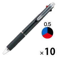ジェットストリーム 3色ボールペン 0.5mm 油性 黒軸 10本 SXE3-400-05 三菱鉛筆uniユニ