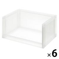 無印良品 ポリプロピレン 収納ラック 中 幅37×奥行26×高さ17.5cm 1セット（6個）良品計画