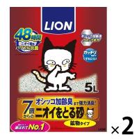 猫砂 ニオイをとる砂 7歳以上用 鉱物タイプ 5L 2袋 ライオンペット（イチオシ）