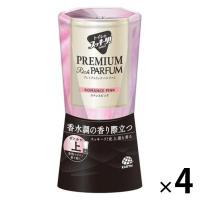 トイレのスッキーリ 置き型 プレミアムリッチパルファム ロマンスピンク 400ml 4個 消臭剤 芳香剤 アース製薬