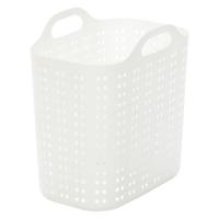 LOHACO - SANKA ランドリー バスケット ロング ホワイト 洗濯かご