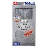 レック ふわるんNマスクふつう30枚入 グレー 耳にやさしい おしゃれマスク 3層構造 C01037 1個（30枚入）