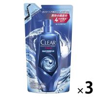 CLEAR（クリアフォーメン）ブルーエナジー 4x スカルプシャンプー オイリーヘア用シリーズ 詰め替え 280g 3個 ユニリーバ