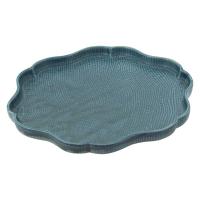 【アウトレット】美濃焼 土物 和三盆 大皿 16×14.5cm 青 1枚 TOJIKITONYA