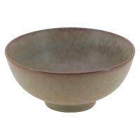 美濃焼 磁器 ALKO 茶碗 直径11.8×高さ5.3cm シルバーブラウン 1個 TOJIKITONYA