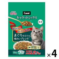 キャラットミックス 猫 まぐろ仕立てブレンド 国産 2.7kg（450g×6袋入）4袋 キャットフード ドライ