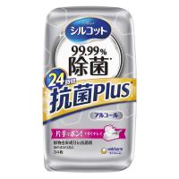 ウエットティッシュ アルコール除菌 シルコット 99.99％除菌ウェットティッシュ 抗菌Plus 本体 34枚入 ユニ・チャーム