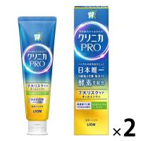歯磨き粉 ハミガキ ライオン クリニカPRO オールインワン 高濃度フッ素 酵素配合 リッチシトラスミント 95g 1セット（2本）
